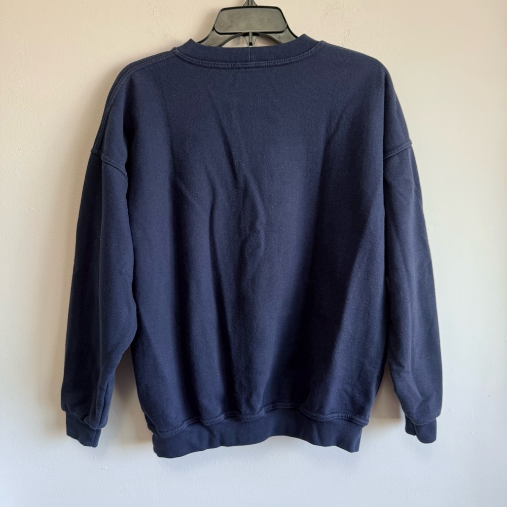 VTG 90s Northern Reflections Navy Crewneck Sweatshirt Flower Truck Cottagcore - Picture 4 of 4